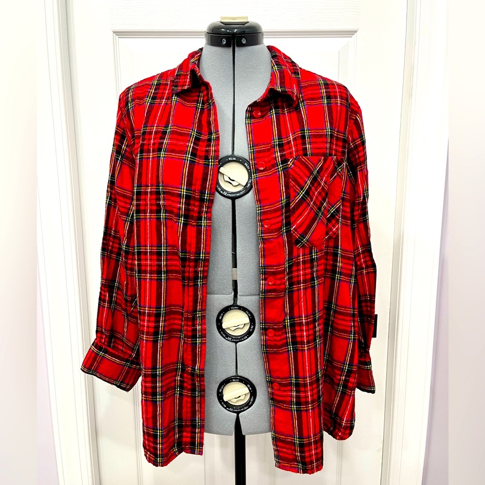 Time and Tru Red Plaid Shirt